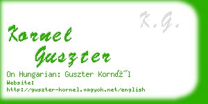 kornel guszter business card